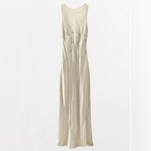 LIMITED EDITION WRINKLED EFFECT SATIN DRESS - Picture 3 of 5